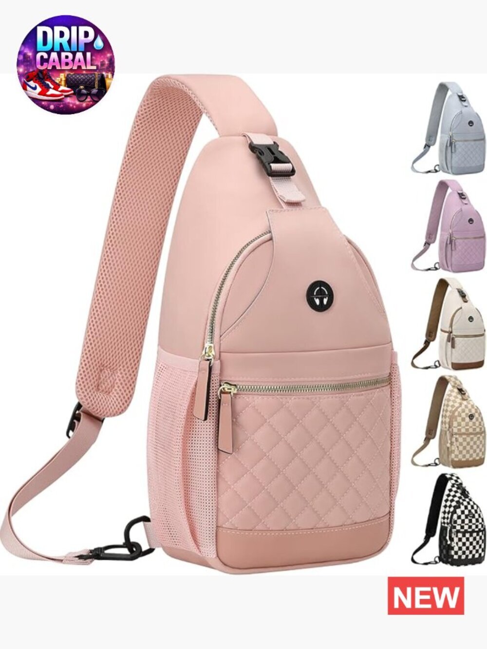 Small Crossbody Sling Bag with Multiple Pockets Travel Chest Bag